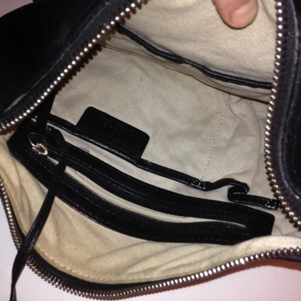 Michael Kors vintage black leather chain hobo bag